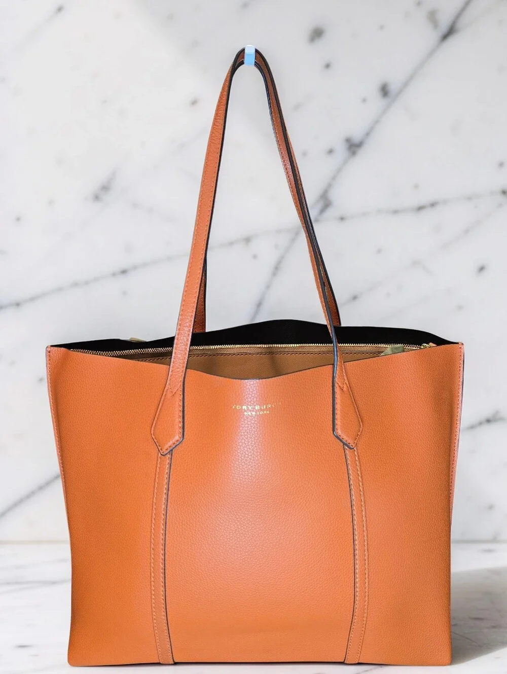 Tory Burch Perry Triple-Compartment Leather Tote Bag